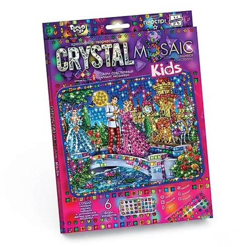 Набор творчества Crystal Mosaic Kids "Золушка" CRMk-01-06