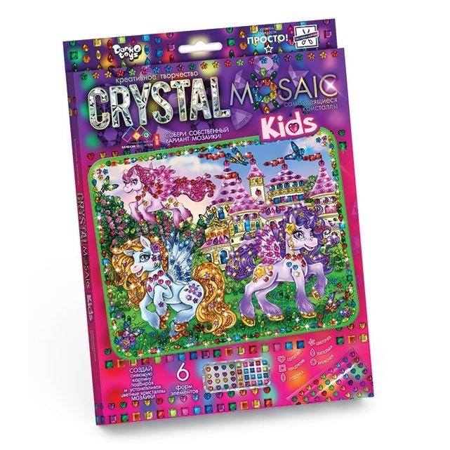 Набор креативного тв-ва Crystal Mosaic Kids Прекрасные Пони CRMk-01-04
