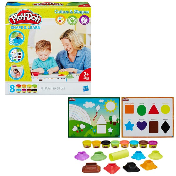 Набор Play-Doh "Цвета и формы" (пластилин, 8 баночек, 224 г)