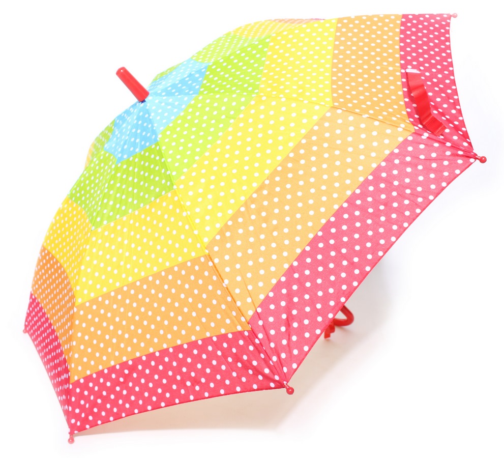 Зонт со свистком (цветной в горошек)