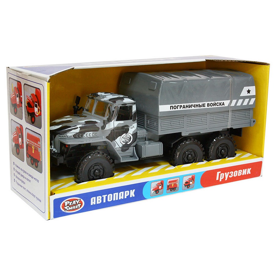 Play smart 9464e машина автопарк военный грузовик пограничные войска свет, муз. 27*14*10см 24/24 ta9, арт. та9464e