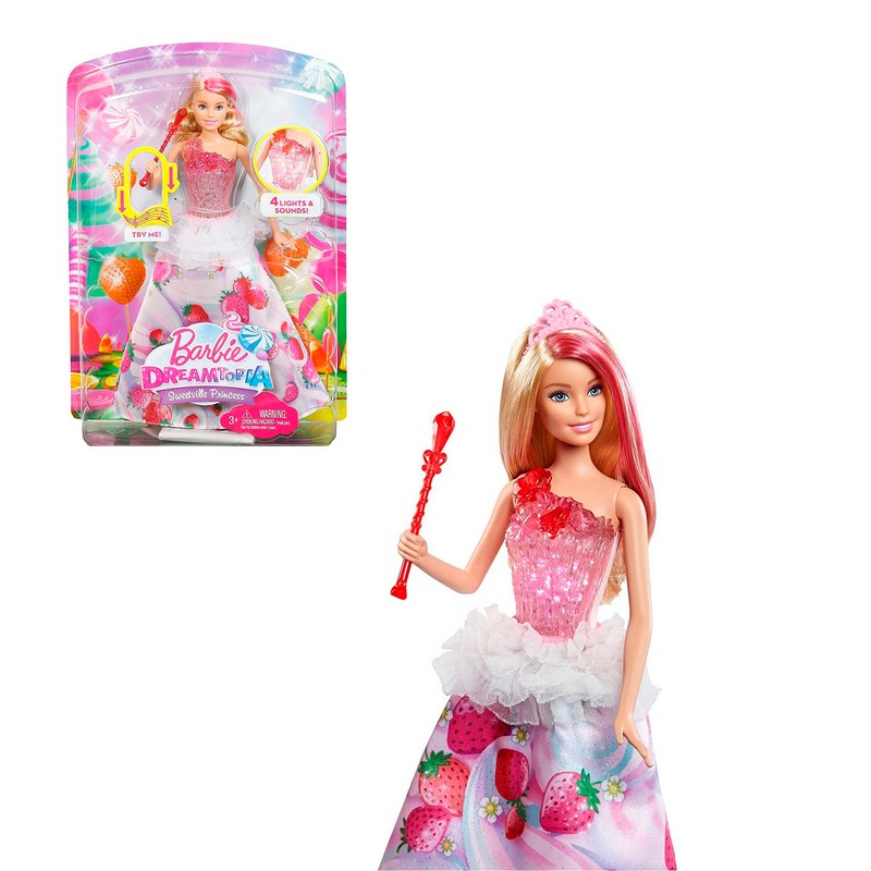 Кукла Барби "Конфетная принцесса" (амулет светится, звук, 29 см)