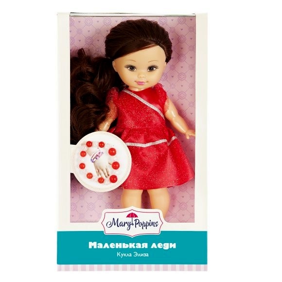 Кукла Элиза "Маленькая леди с браслетом" (25 см, в красном)