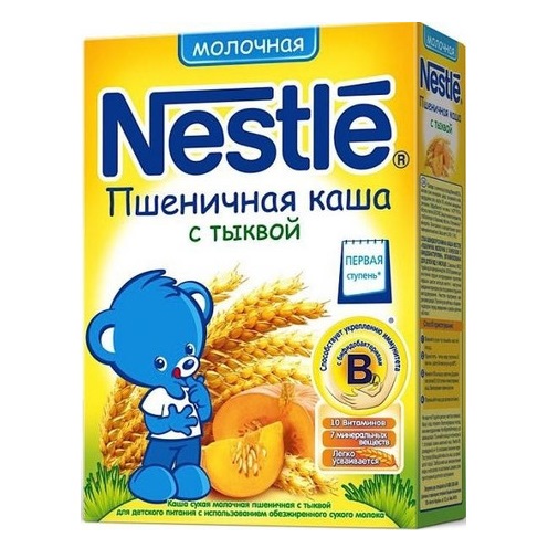 Каша молочная "Нестле" пшеница-тыква (220/250 г.)