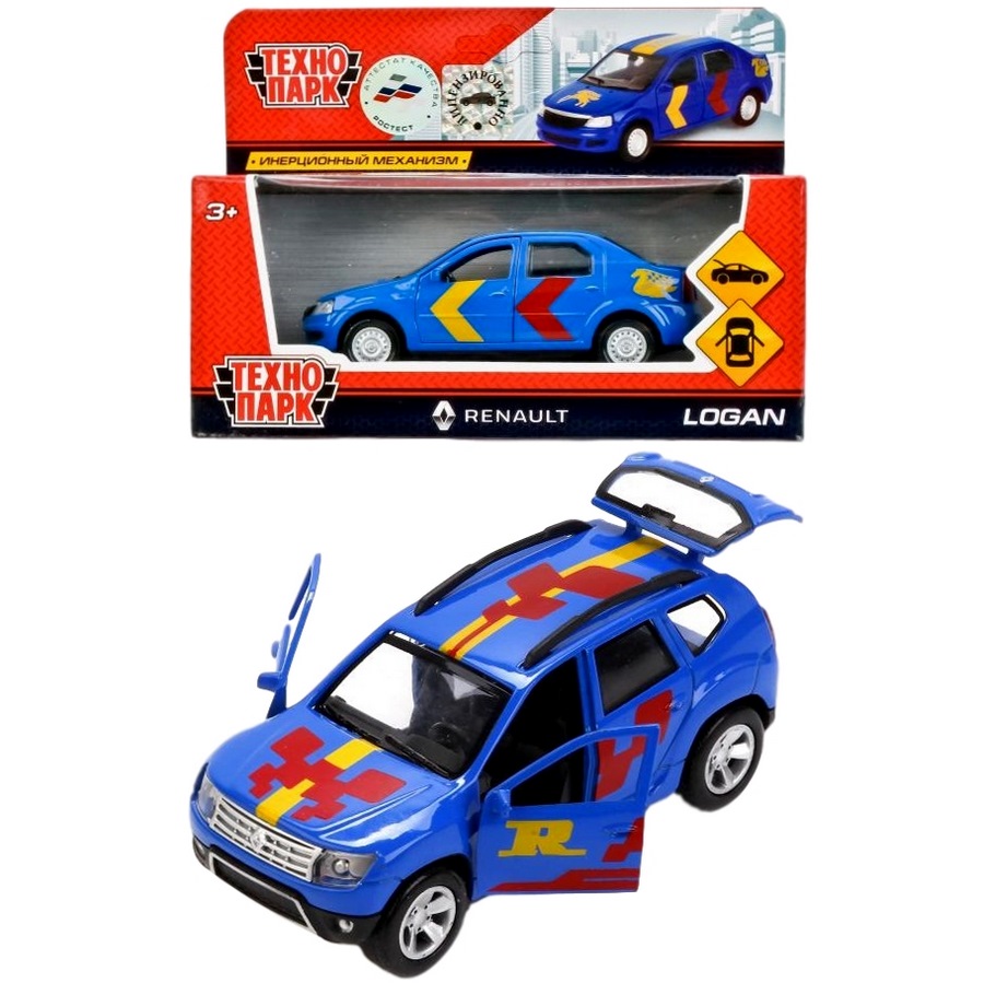 Машина "Технопарк" Renault Logan (металл, инерционный, 12 см)