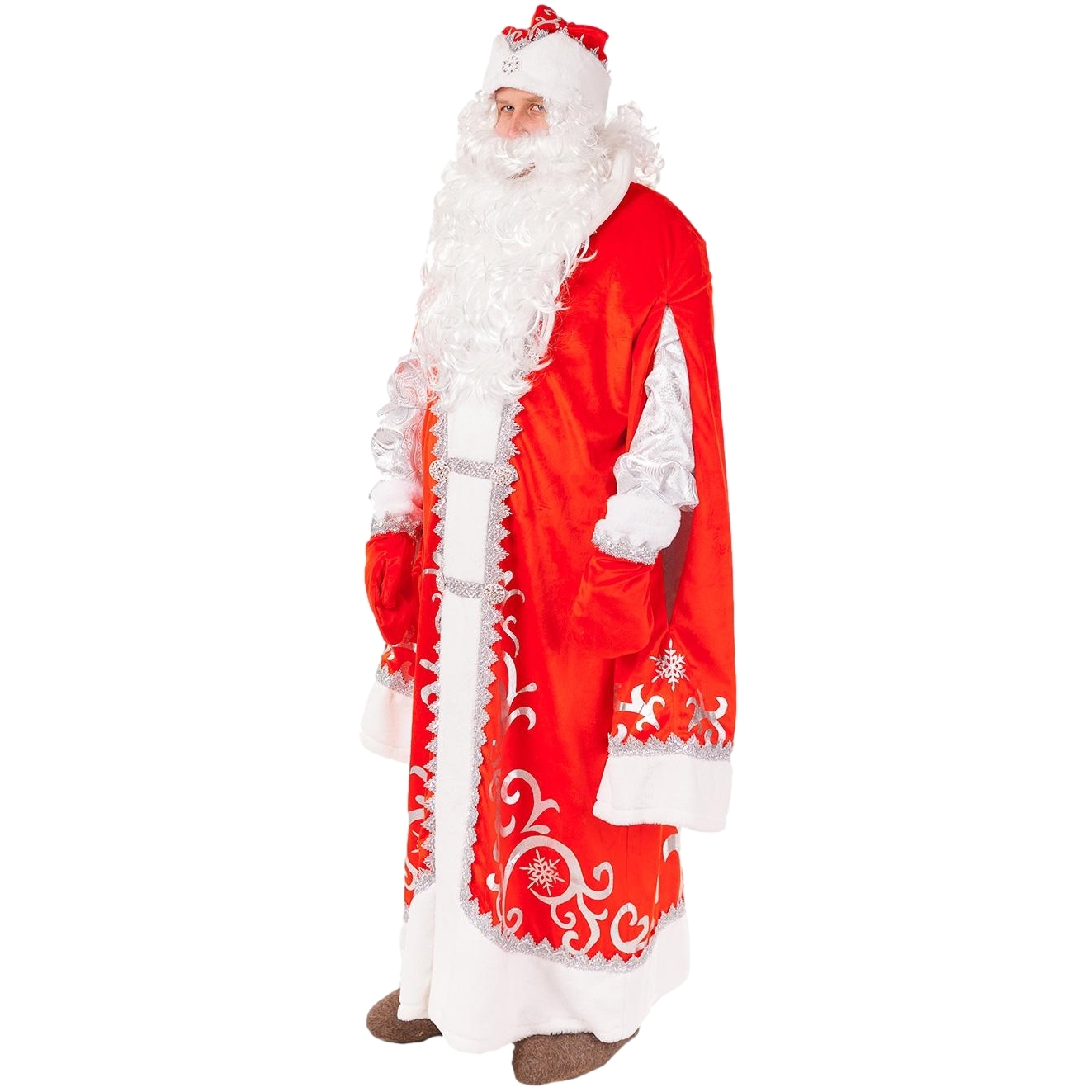 Карнавальный костюм "Дед мороз премиум" плюш р.182-54-56