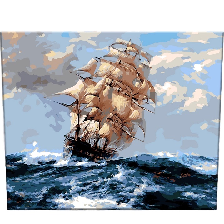 Картина по номерам "Корабль и шторм" (30х40 см)