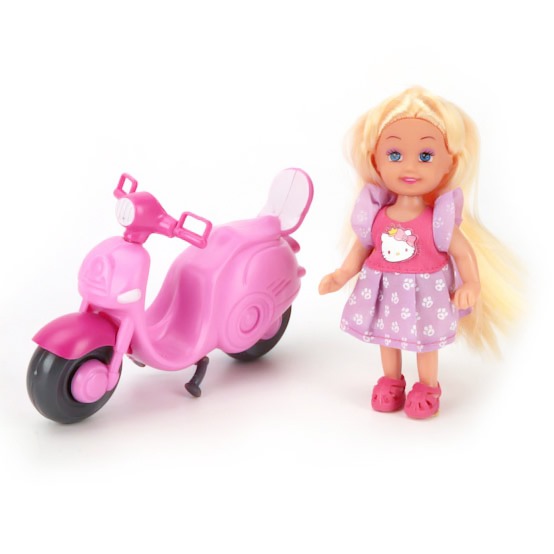 Кукла "Карапуз" Машенька на скутере (12 см)