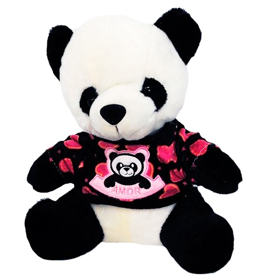 Мягкая игрушка "Панда в кофте № 2" (16x24x12 см)