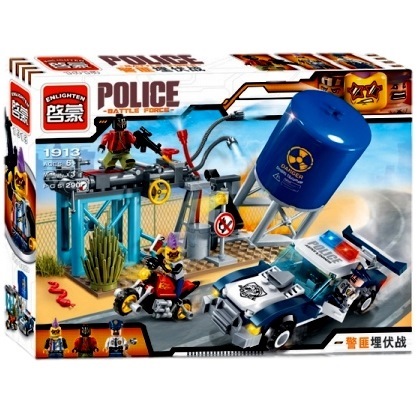 Конструктор Brick "Мотоцикл и машина полиция" (296 дет.)
