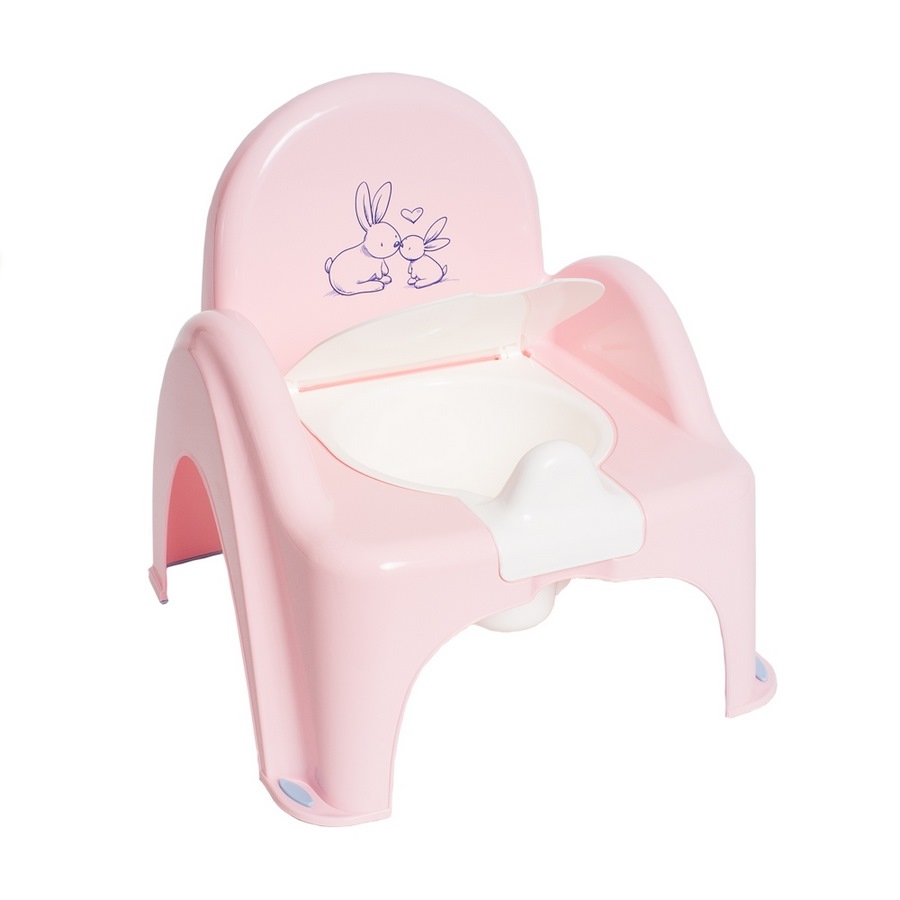 Горшок-стульчик Tega "Кролики" (антискользящий, розовый)