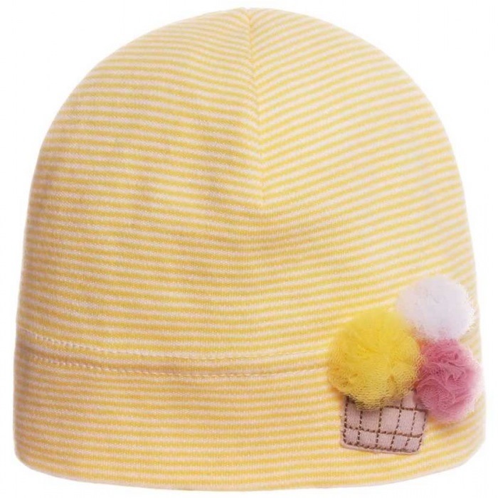 Головной убор детский (шапка) арт if-62 суфле46-48, желтый (46-48, желтый)