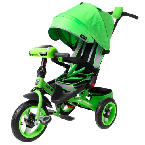 Велосипед трехколесный Leader 360° AIR Car (разворотным сиденьем, 12" 10", зеленый)