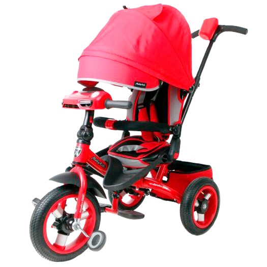 Велосипед трехколесный Leader 360° AIR Car (разворотным сиденьем, 12" 10", красный)