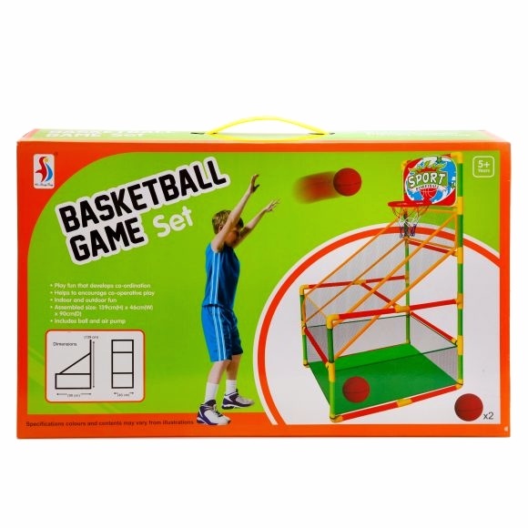 Набор для игры в баскетбол "Спорт" (мяч 16 см 2 шт, насос)