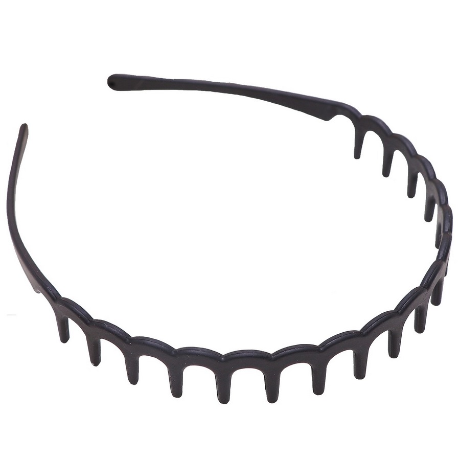 Ободок для волос "ночь" 1,7 см простой матовый