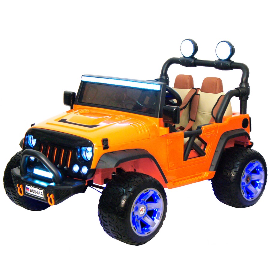 Электромобиль Jeep А004АА от 3-7 лет (оранжевый)