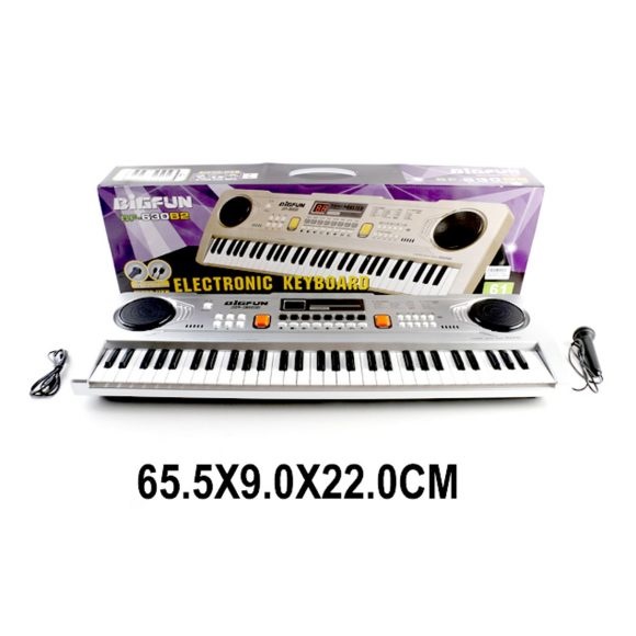 Синтезатор Bigfun (61 клавиш, запись, микрофон, бежево-серый)