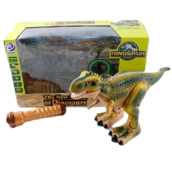 Динозавр с пультом (1 канал, свет, звук, проектор, пульт в виде фонарика)