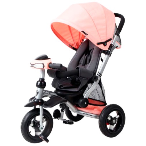 Велосипед-коляска трехколесный Stroller trike 10x10 AIR Car (персик)