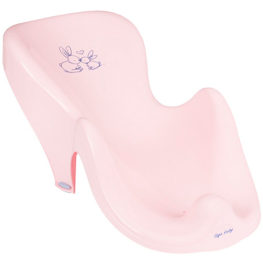 Антискользящая горка в ванну "Кролики" Tega (розовый) KR-003