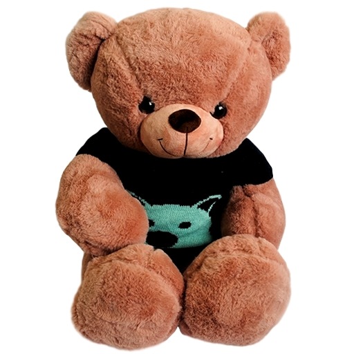 Мягкая игрушка "Медведь в вязаной кофте" (34x45x40 см)