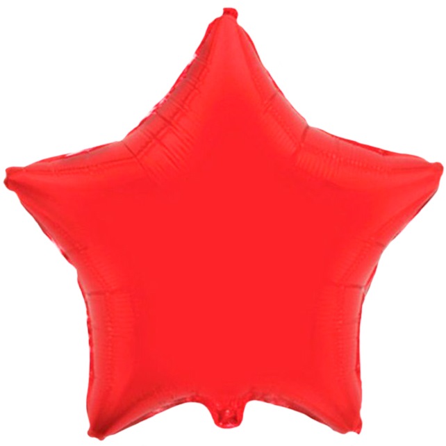 Воздушный шар "Звезда" металл, красный (фольга, 32")