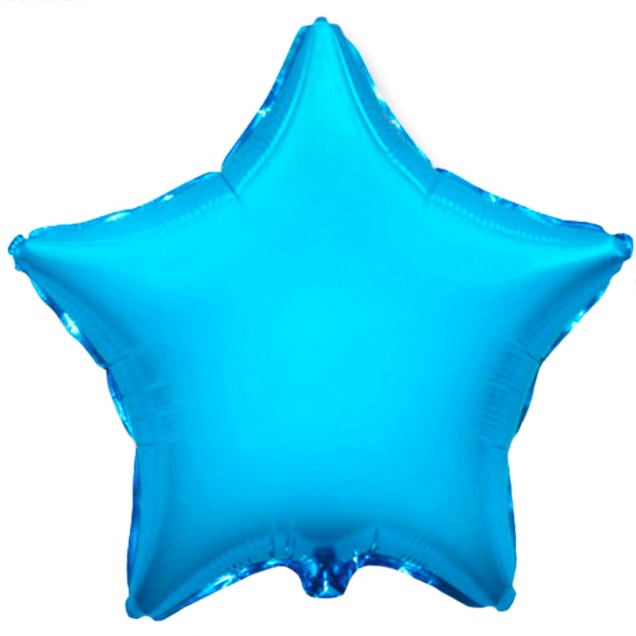 Воздушный шар "Звезда" металл, синий (фольга, 32")
