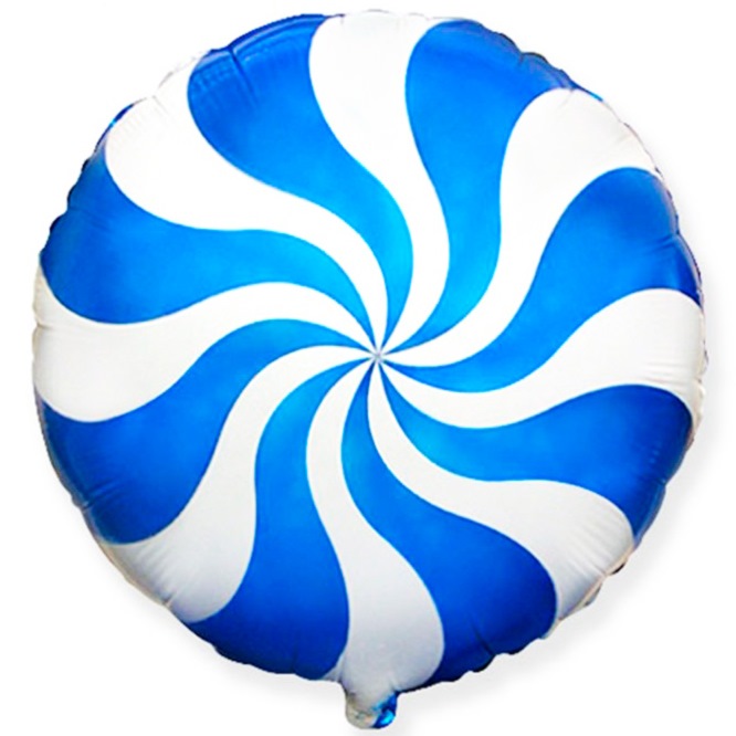 Воздушный шар "Конфета голубая" (фольга, круг 18")