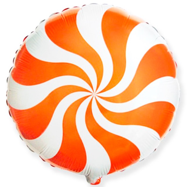 Воздушный шар "Конфета оранжевая" (фольга, круг 18")