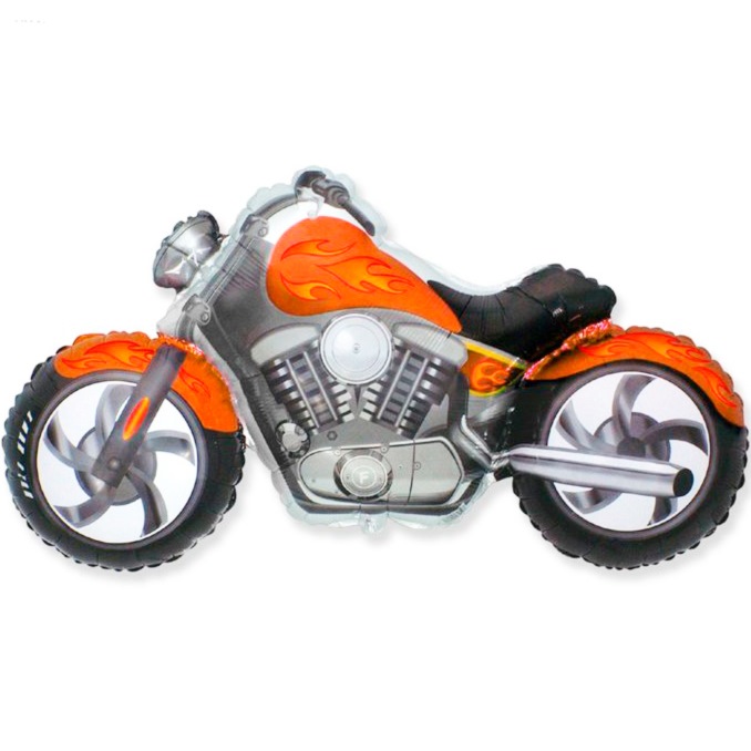 Воздушный шар "Мотоцикл оранжевый" (фольга, 30")