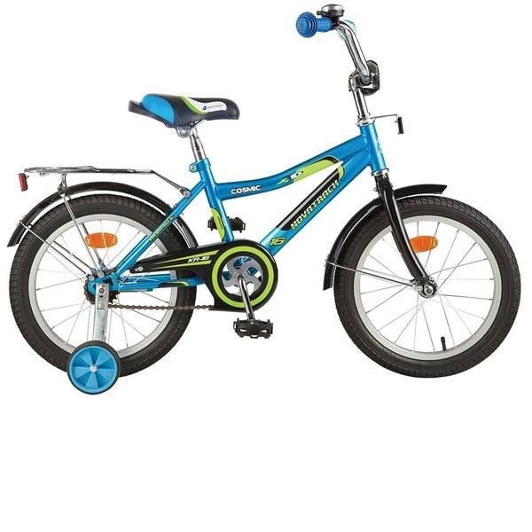 Велосипед Novatrack 12" Сosmic (синий, тормоз ножной, багажник)