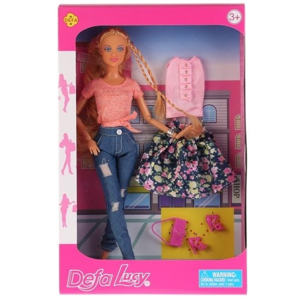 Кукла "Дефа Люси" в джинсах (с набором одежды, 29 см)