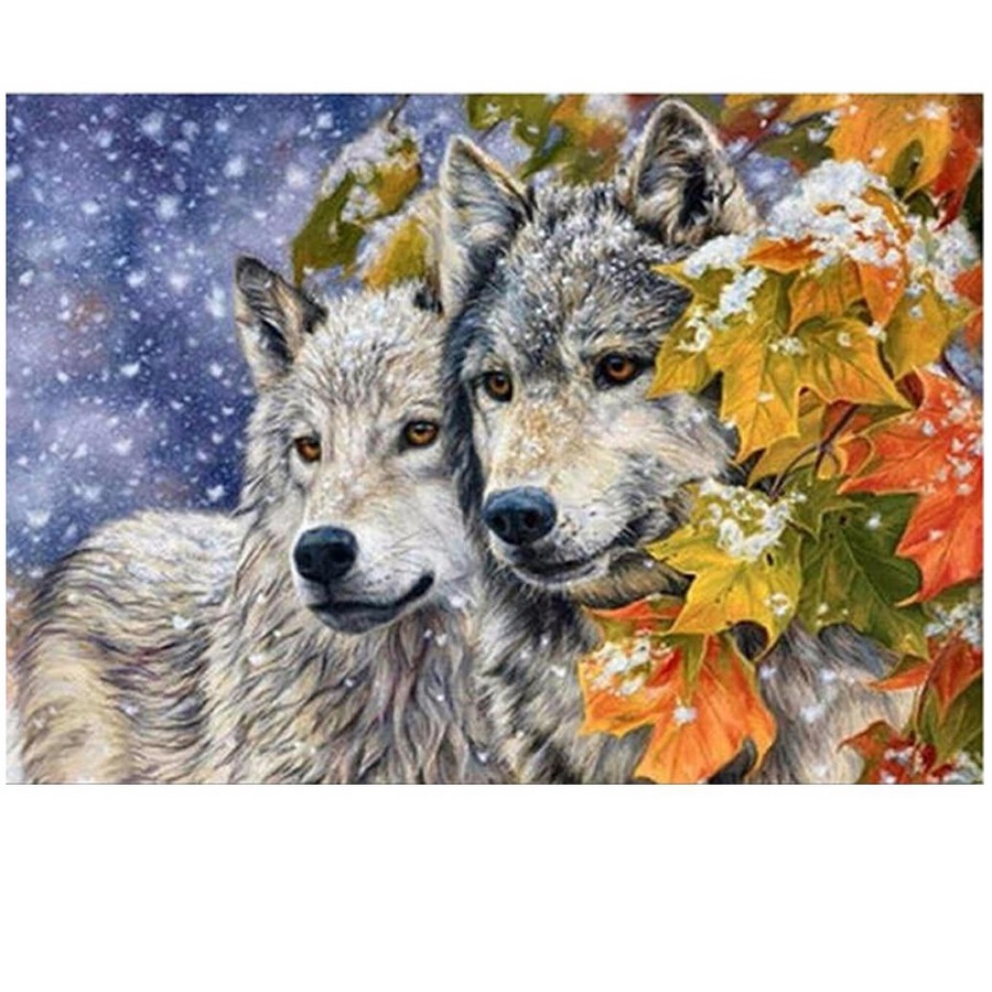 Картина по номерам "Два волка" (40х50 см)