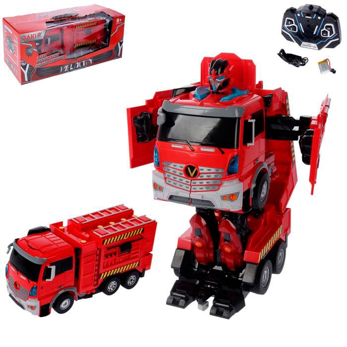 Робот-трансформер с пультом "Пожарная служба"