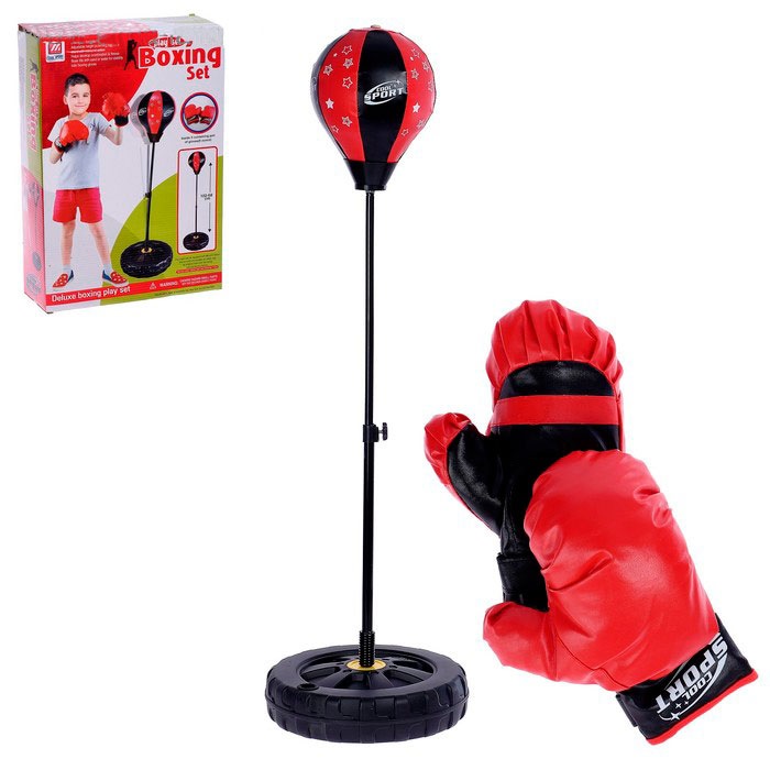 Набор для бокса "Профи" напольная груша (перчатки, 70-100 см)