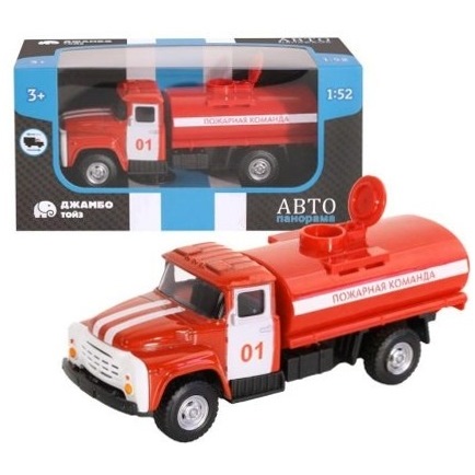 Машинка металлическая пожарная команда, 1:52, цвет красный, резиновые колеса, инерция, 16,1*6,1*7,6 см