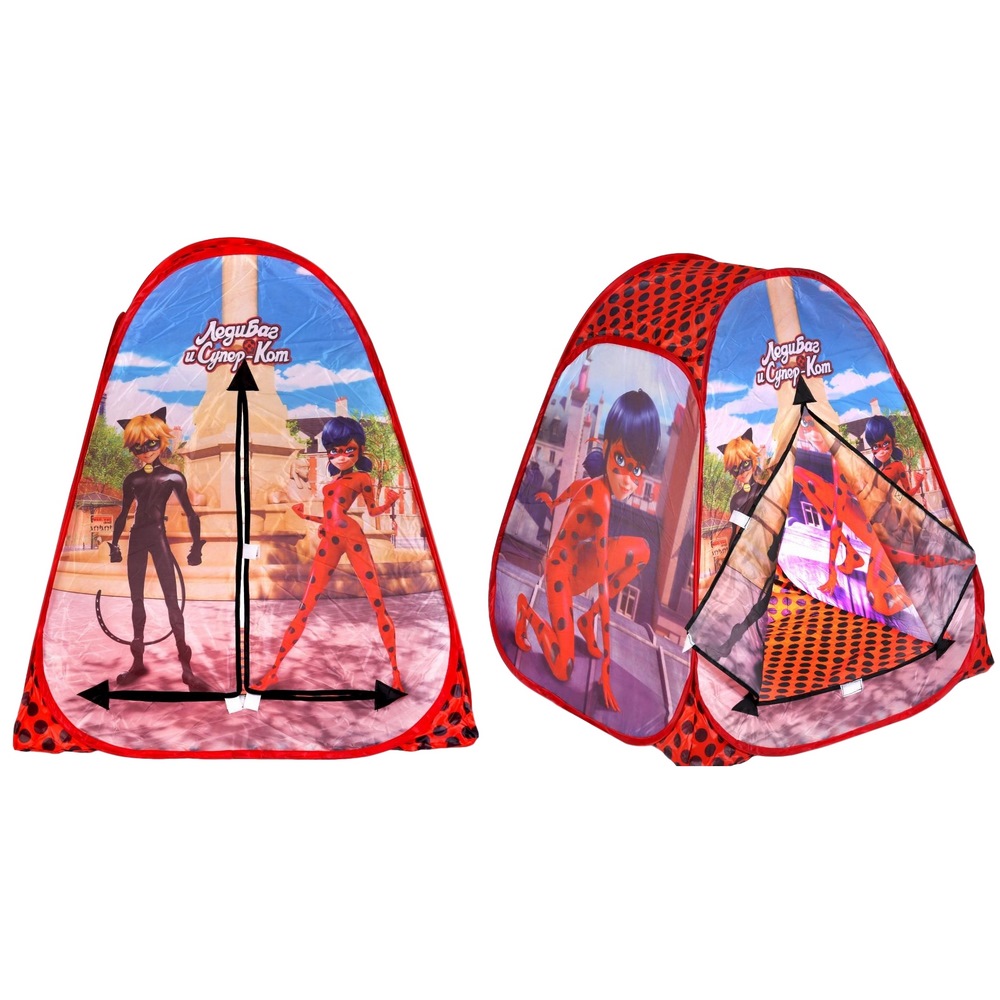Игровая палатка "Играем вместе" Леди Баг и Супер кот (81x91x81 см, в сумке) GFАLВ01R