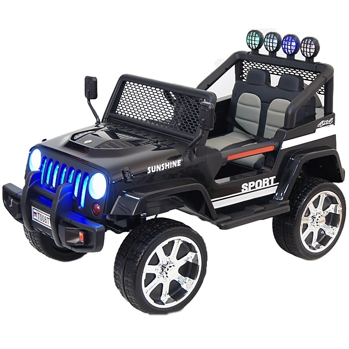 Детский электромобиль Jeep Т008ТТ (4*4) черный глянец