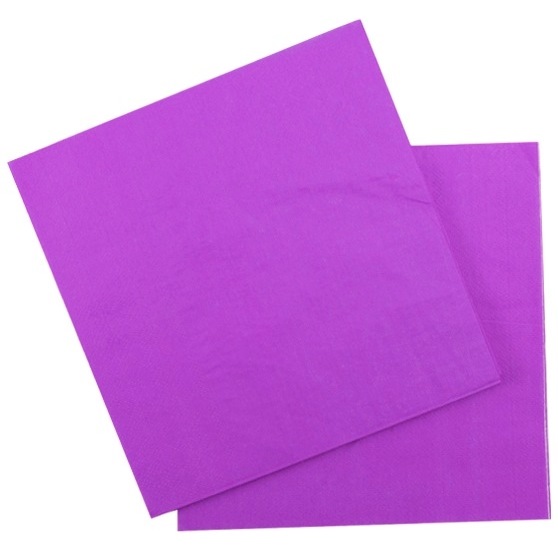 Салфетки фиолетовые (12 шт, 33х33 см)