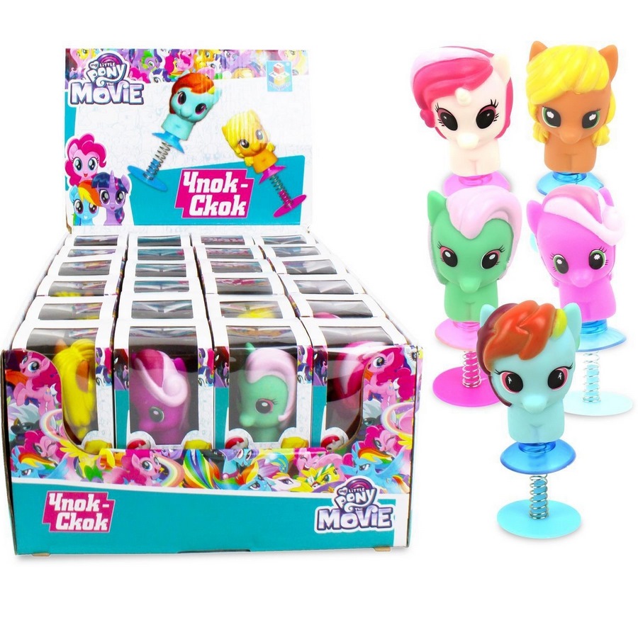1toy игрушка-прыгун чпок-скок: my little pony, картон. коробка, д/б 24 шт. микс