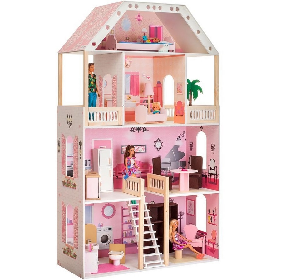 Кукольный домик "Поместье Монтевиль" (с мебелью, основная, 76х33х135 см)
