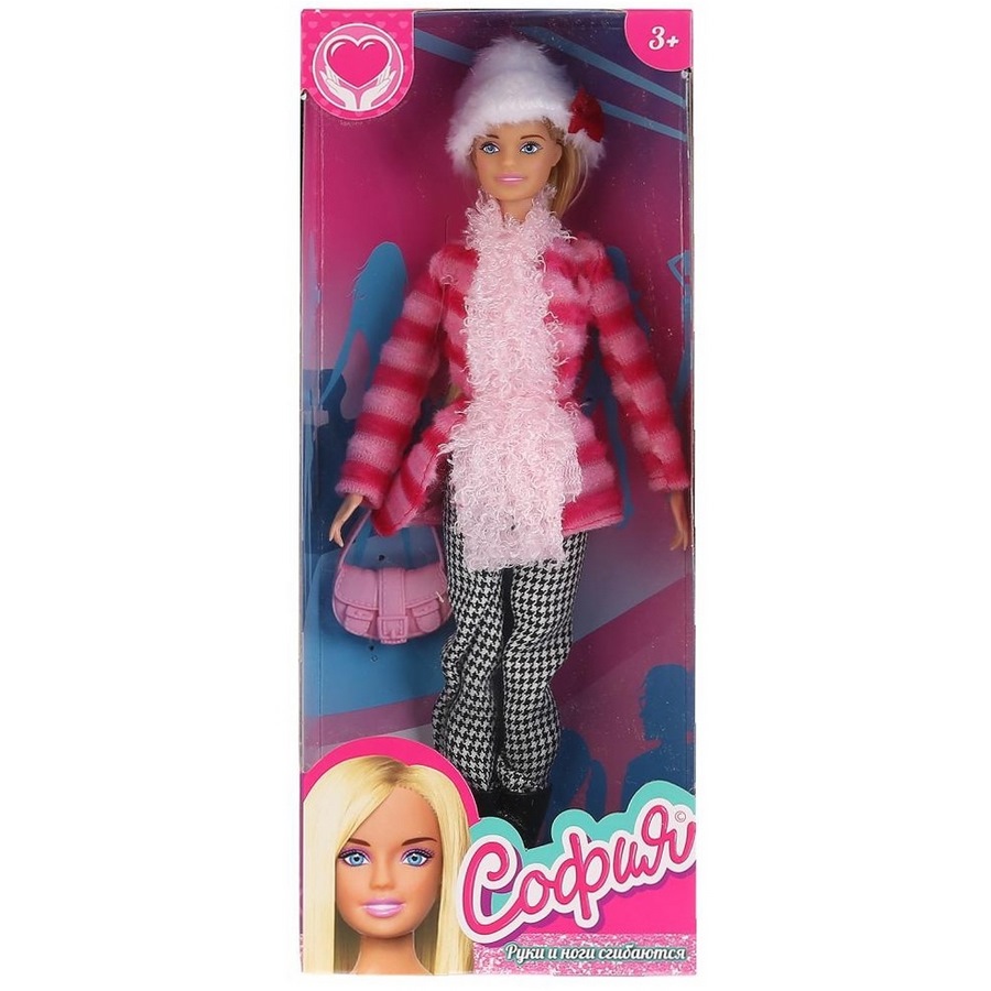 Кукла "София" в полосатой куртке и шапке (29 см)