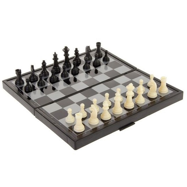 Настольная игра 3 в 1 "Зук" (нарды, шахматы, шашки, магнитная доска 24.5х24.5 см)