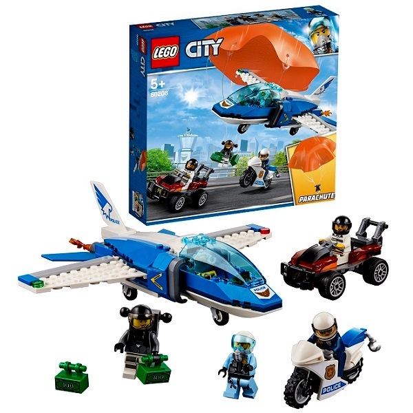 Конструктор Лего City "Воздушная полиция: арест парашютиста" 60208