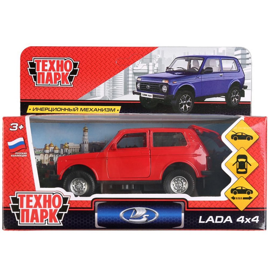 Машина Технопарк LADA 4x4 (красный, 12 см)