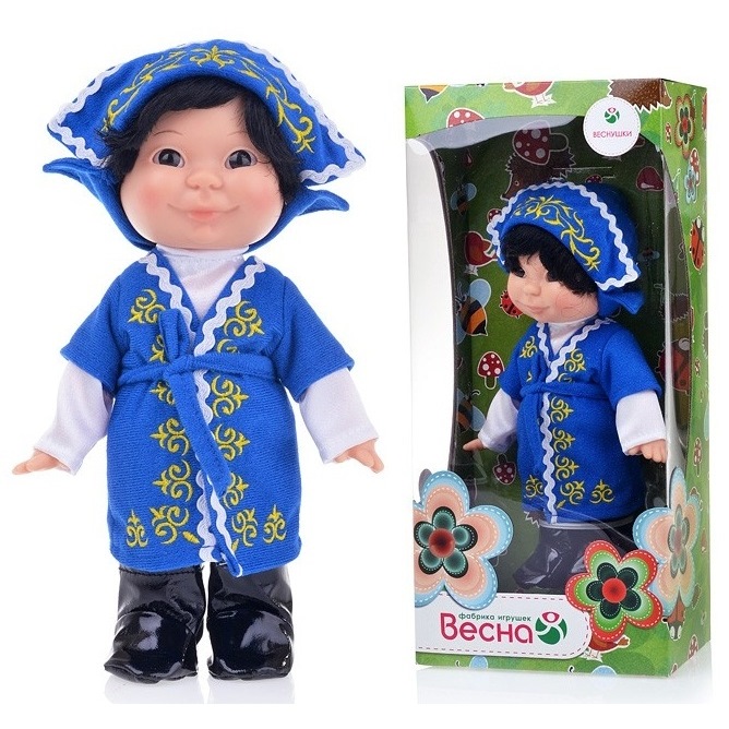Кукла Веснушка в казахском костюме мальчик (Весна, 26 см)