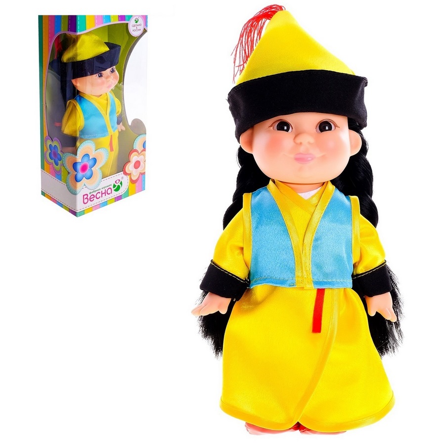 Кукла Веснушка в бурятском костюме девочка (Весна, 26 см)