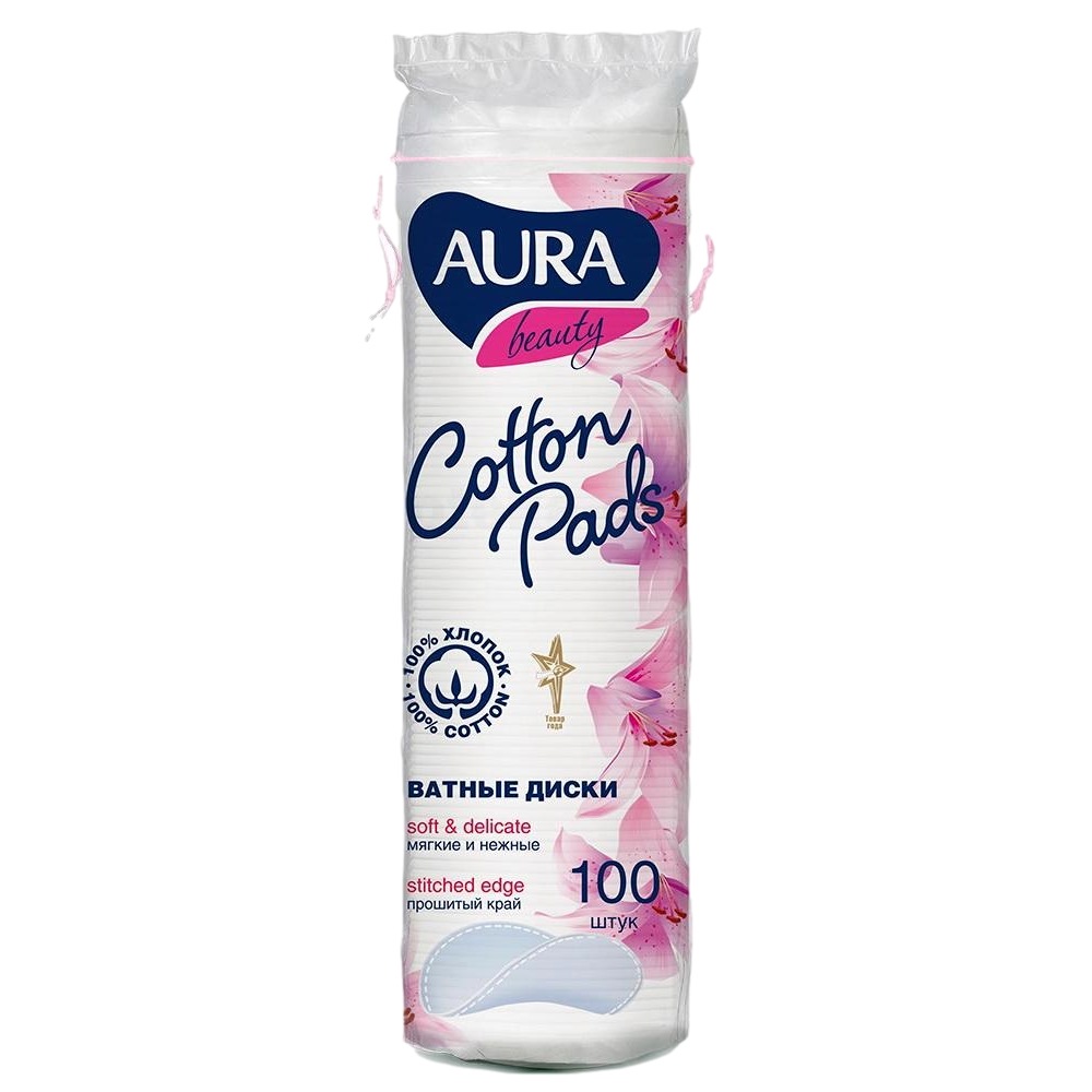 AURA Ватные диски 100шт 4314/3469/5329/16174 УТ-00037039