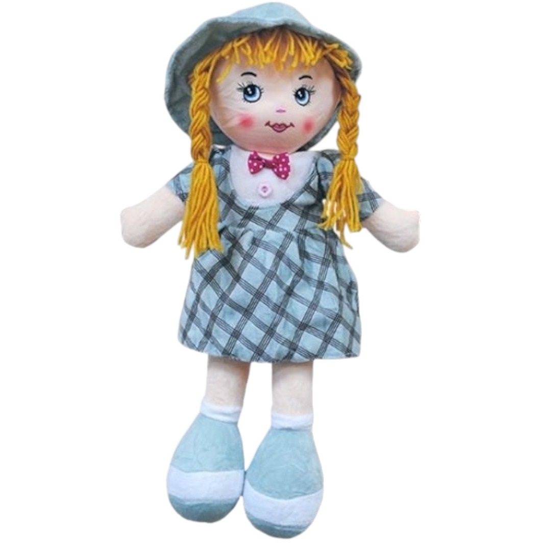 Кукла мягконабивная в платье и шляпке (15х45х10 см)